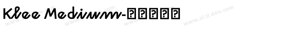 Klee Medium字体转换